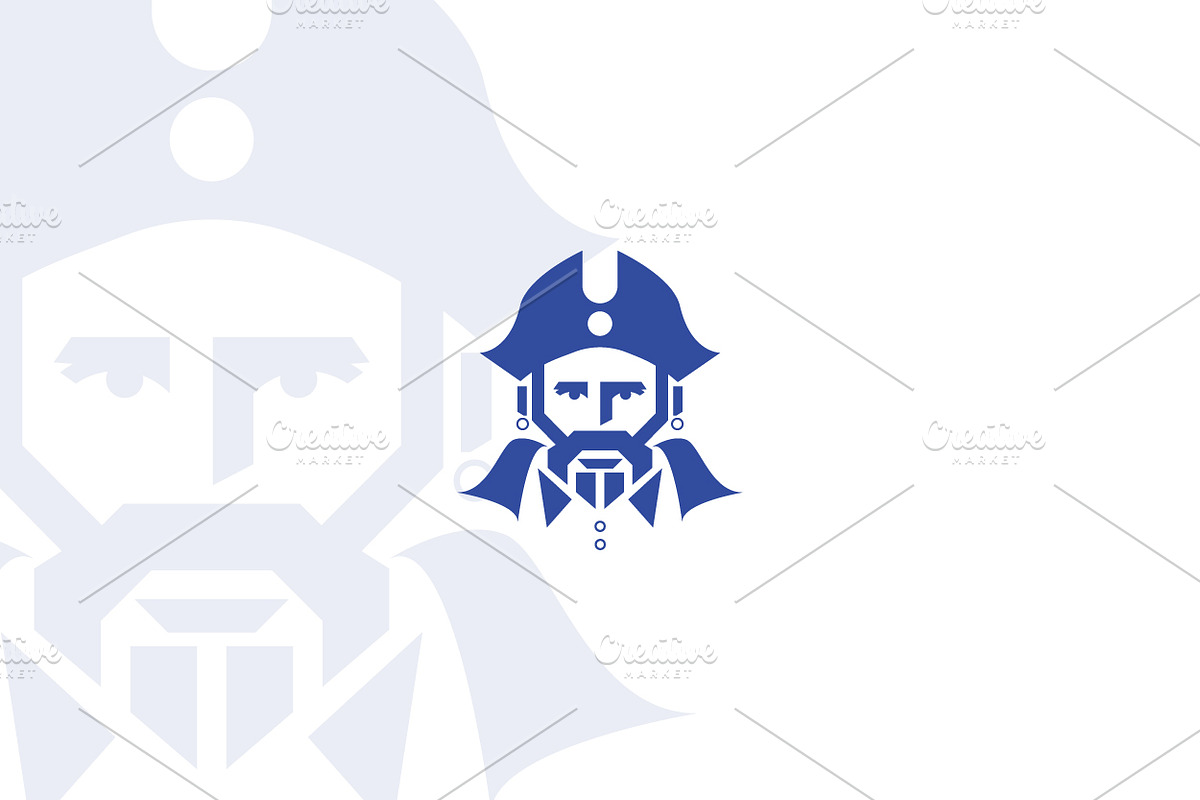 Face of pirate logo design template, an Object Graphic by nicemorning (Photo 3 of 3)