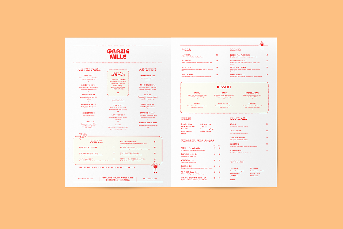 Restaurant Menu Two Page Template
