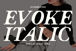 Evoke Italic - Italic Font, a Font by PutraCetol Studio