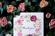 Watercolor rose and blackberry set, an Illustration by PS_patterns (Thumbnail 6 of 6)