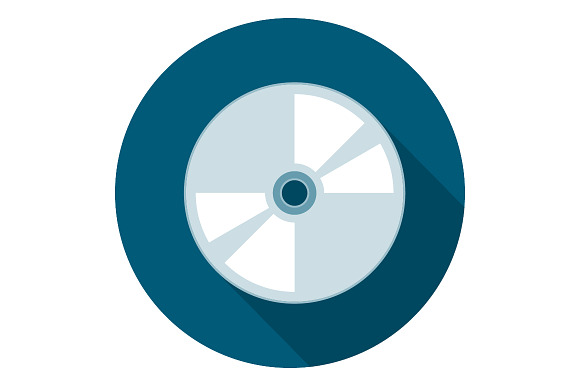 Compact Disk Icon Flat