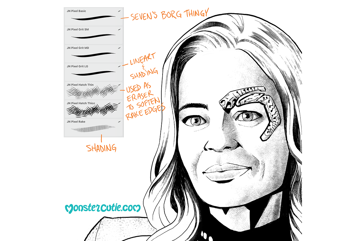 JN Pixel Brushes for Procreate, a Brush Add-On by Jamie's Shop (Photo 1 of 7)