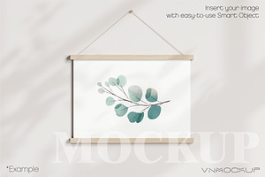 Poster Hanger Mockup PSD JPG I00605