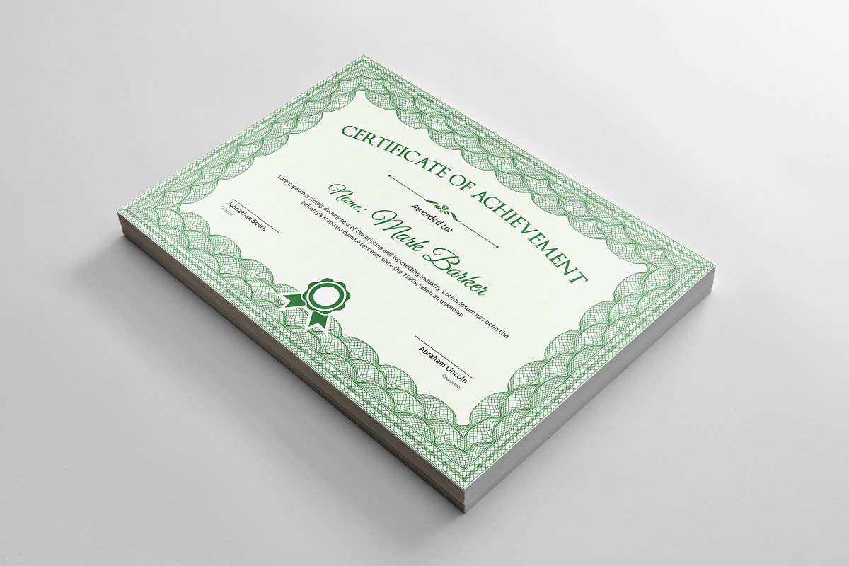 Certificate Word | PSD | AI, a Stationery Template by Curve Design (Photo 3 of 3)