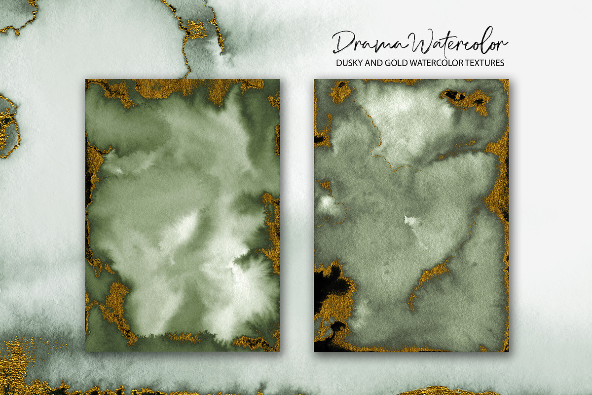 Dusky and Gold Watercolor Textures, a Texture Graphic by Marmoris.Arts (Photo 8 of 13)