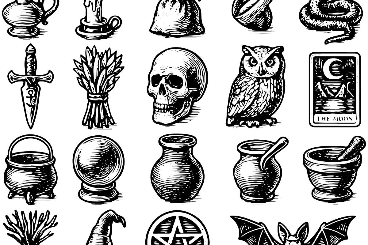 Occult Witchcraft Collection, an Object Graphic by RT Studio (Photo 3 of 4)