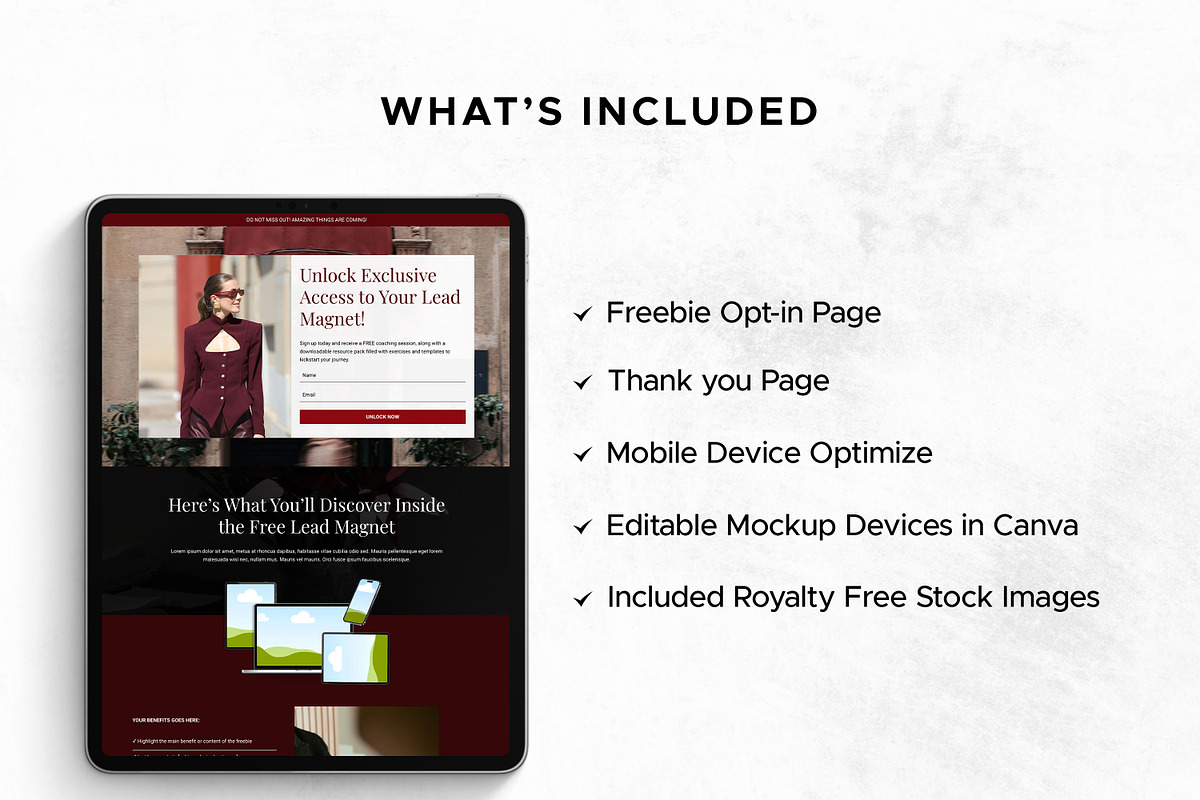 Kajabi Opt-in Page Templates, a Landing Page Template by Altenne | Kajabi Designer (Photo 5 of 6)