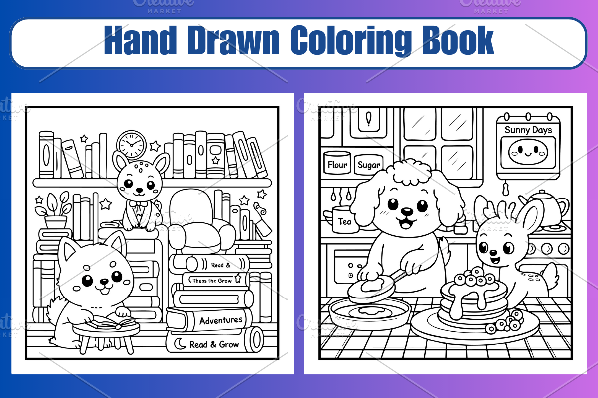 Little Friends Coloring Pages, an Animal Illustration by Coco Bloom (Photo 3 of 3)