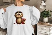 Whimsical Valentine Owl Clipart, an Illustration by OK Design (Thumbnail 6 of 6)