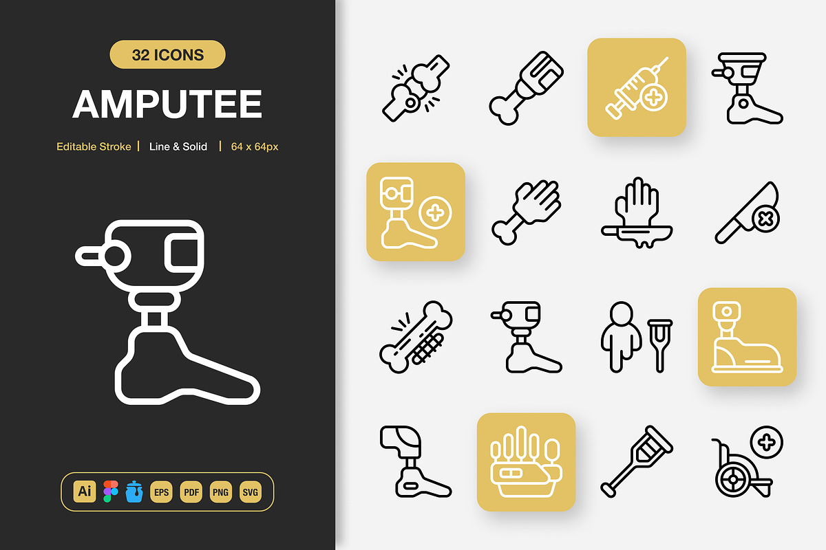 Amputee Icons, an Icon by Spacepixel Creative (Photo 1 of 3)