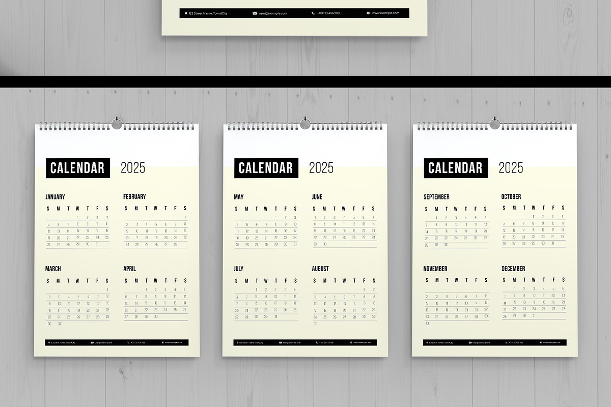 Calendar 2025 Layout, a Stationery Template by MightyDesign (Photo 3 of 6)