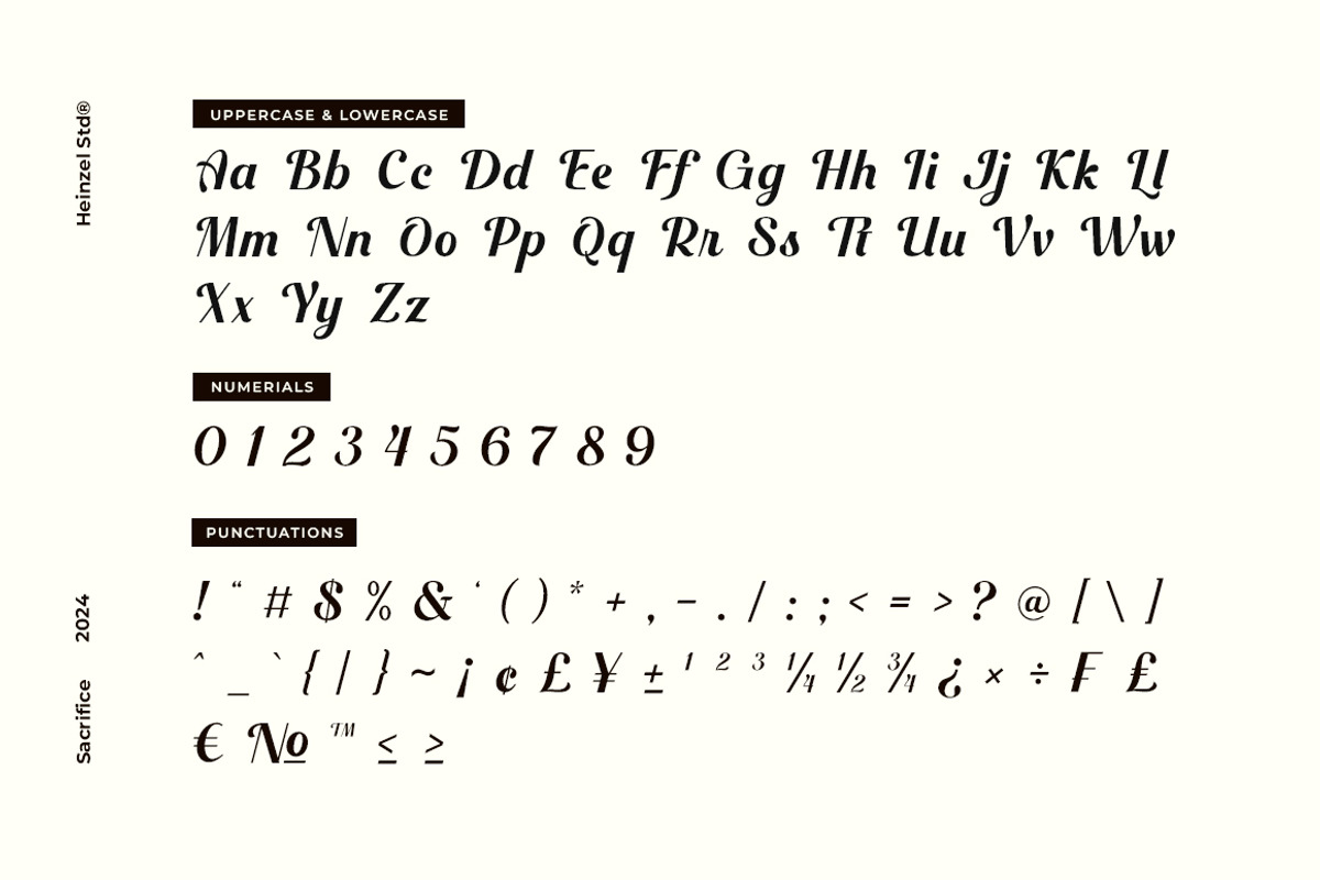 Sacrifice Modern Retro Script Font, a Script Font by Heinzel Std (Photo 7 of 20)