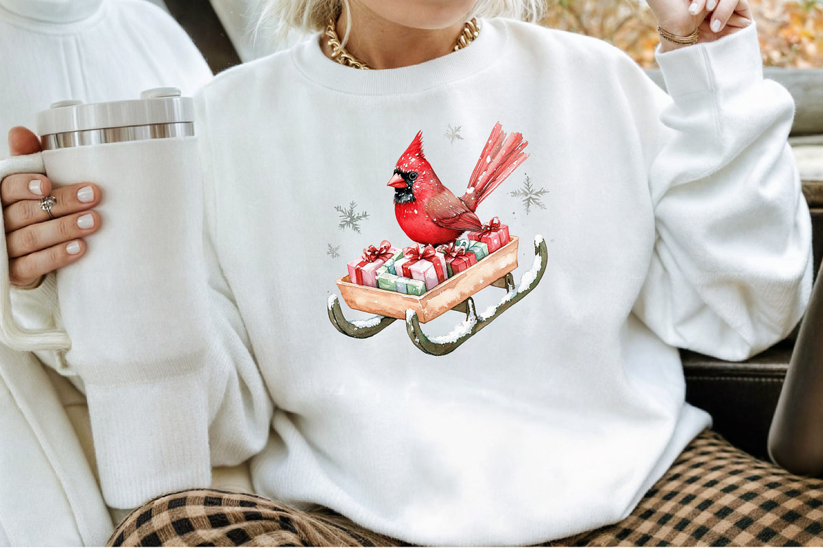 Red Cardinals Christmas Sublimation, an Illustration by Sublimation Artist (Photo 4 of 6)