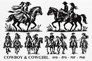Cowboy & Cowgirl, a Person Illustration by DevantCreate