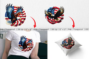 Eagle 4th of July Clipart, a Graphic by Artnoy (Thumbnail 3 of 5)