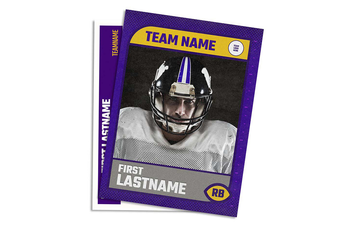 Gridiron Football Card Template, a Design Template by Sports Card Templates (Photo 1 of 2)