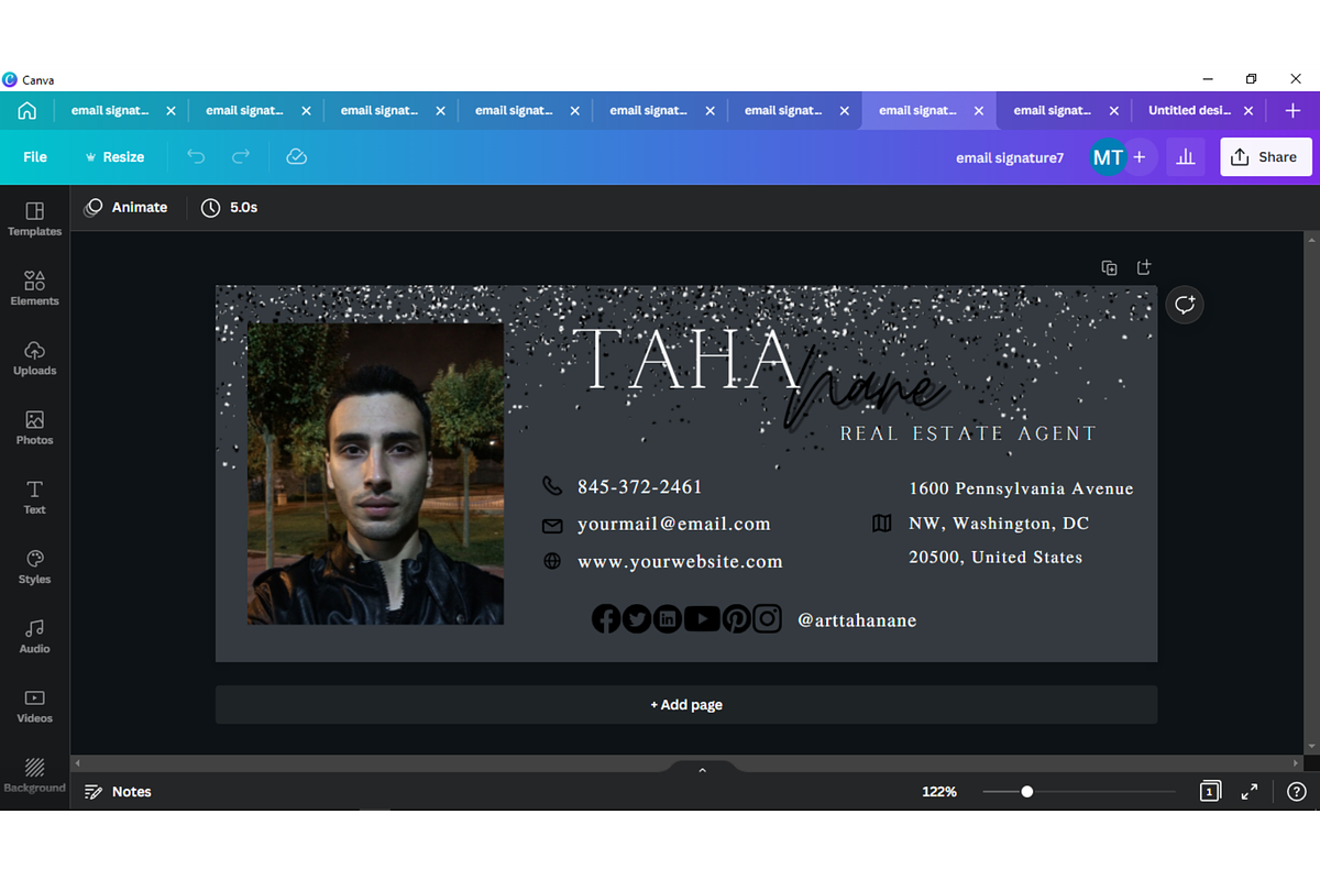 Email Signature Canva Template, an Email Template by tahananeart (Photo 7 of 7)