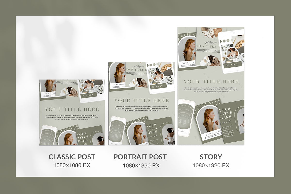 Sage Green Instagram templates Canva, a Social Media Template by Templates Boutique (Photo 4 of 8)