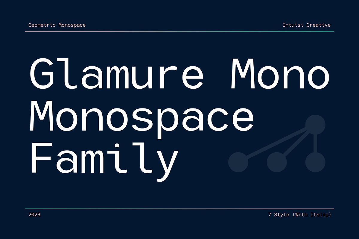 Glamure Mono | Monospace Font Family, a Sans Serif Font by Intuisi Creative (Photo 1 of 8)