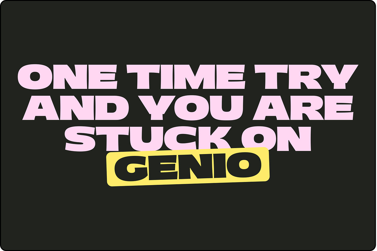 Uncmmn Genio - Display Sans Serif, a Sans Serif Font by Kotivoro (Photo 15 of 15)