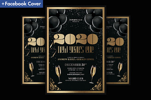 New Year Flyer Template, a Flyer Template by Hyperpix Productions