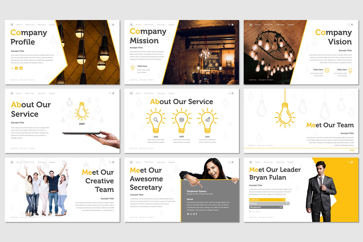 Lighting - Google Slides Template, a Presentation Template by inspirasign