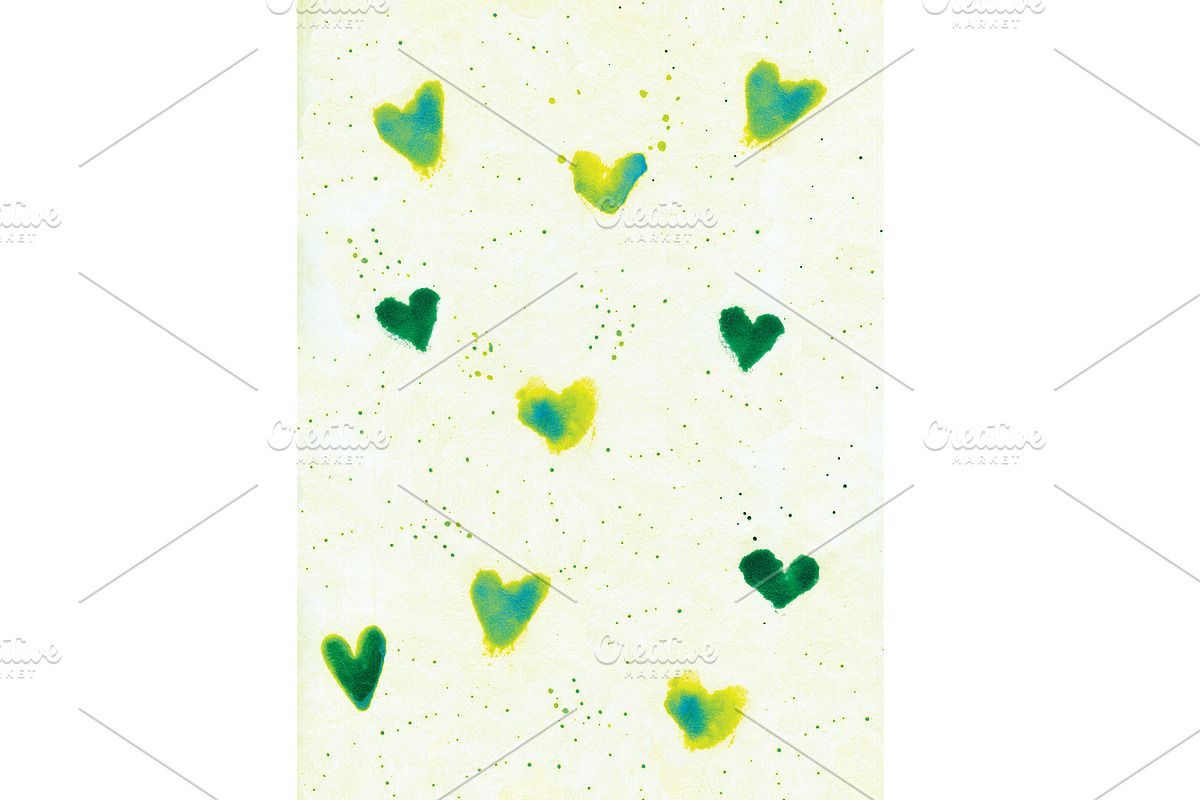 Watercolor hearts, a Texture Graphic by Natalia Flurno (Photo 4 of 4)