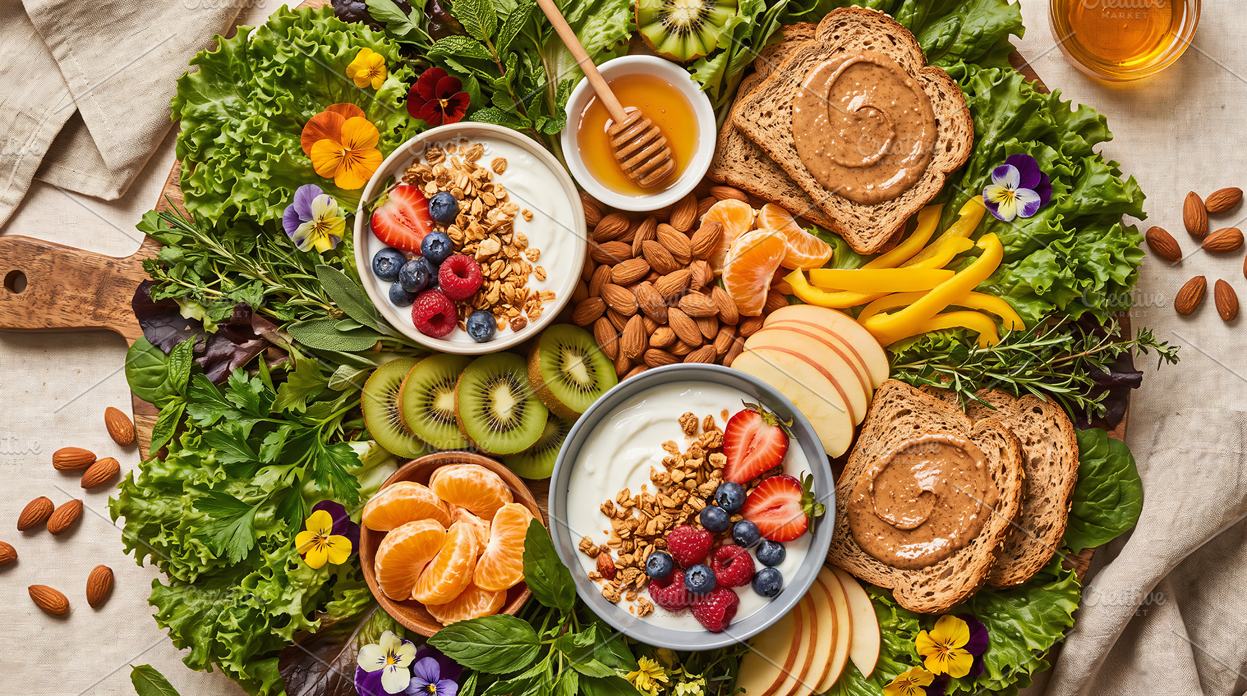 vegan, healthy food, vegetables, a Food & Drink Photo by itakdalee