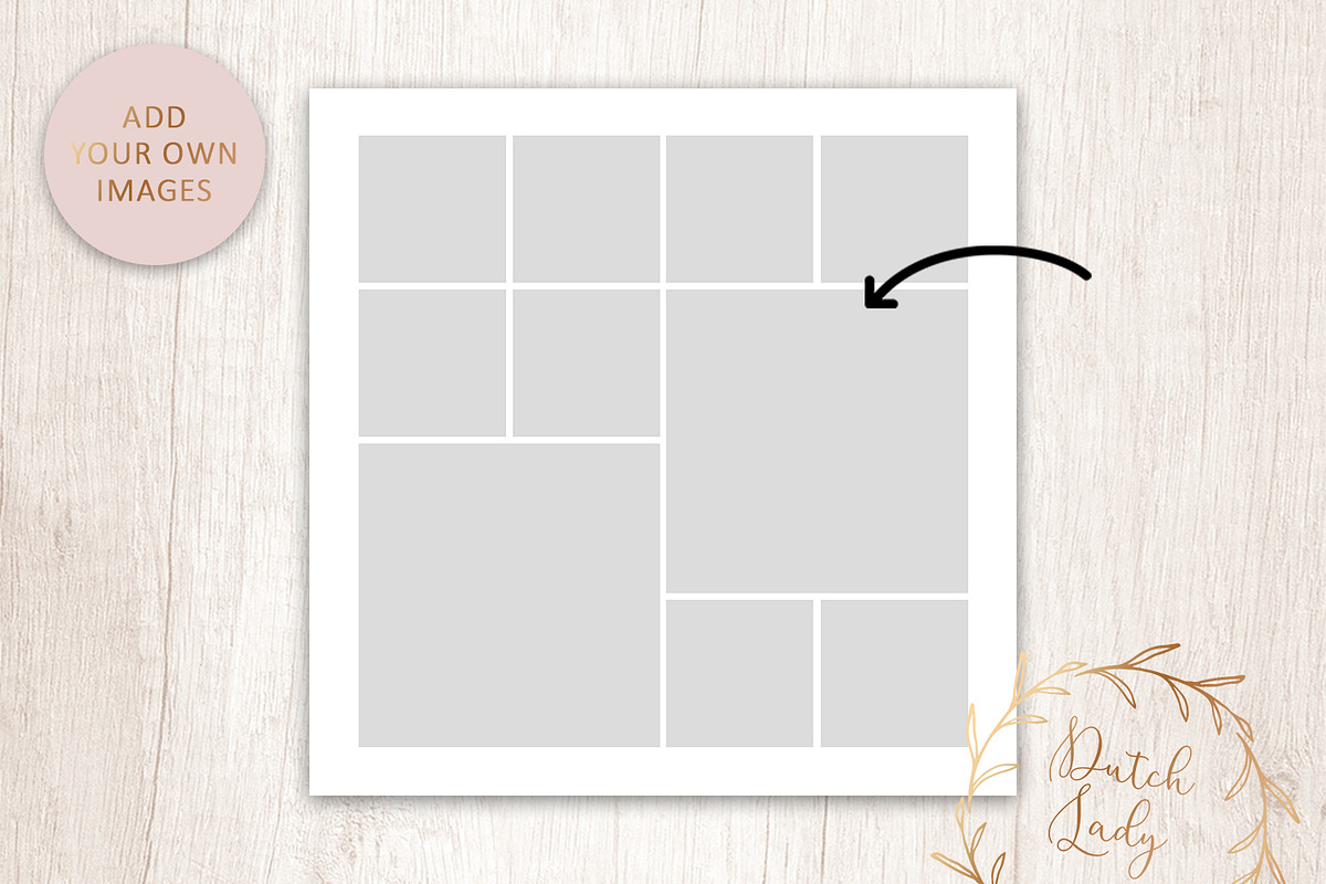 PSD Photo Collage Template #2, a Stationery Template by The Dutch Lady Designs (Photo 3 of 5)