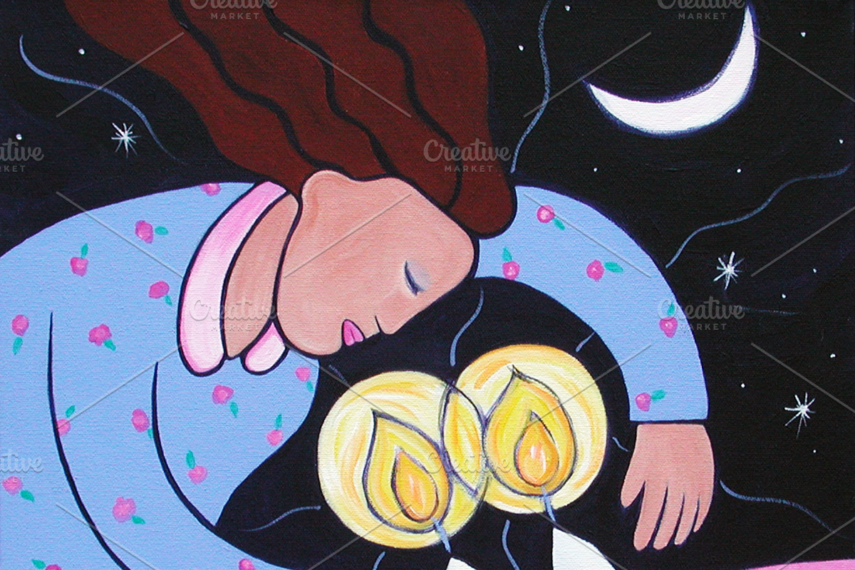 Erev Shabbat Candles Illustration, an Illustration by Laura Bolter Design (Photo 2 of 2)