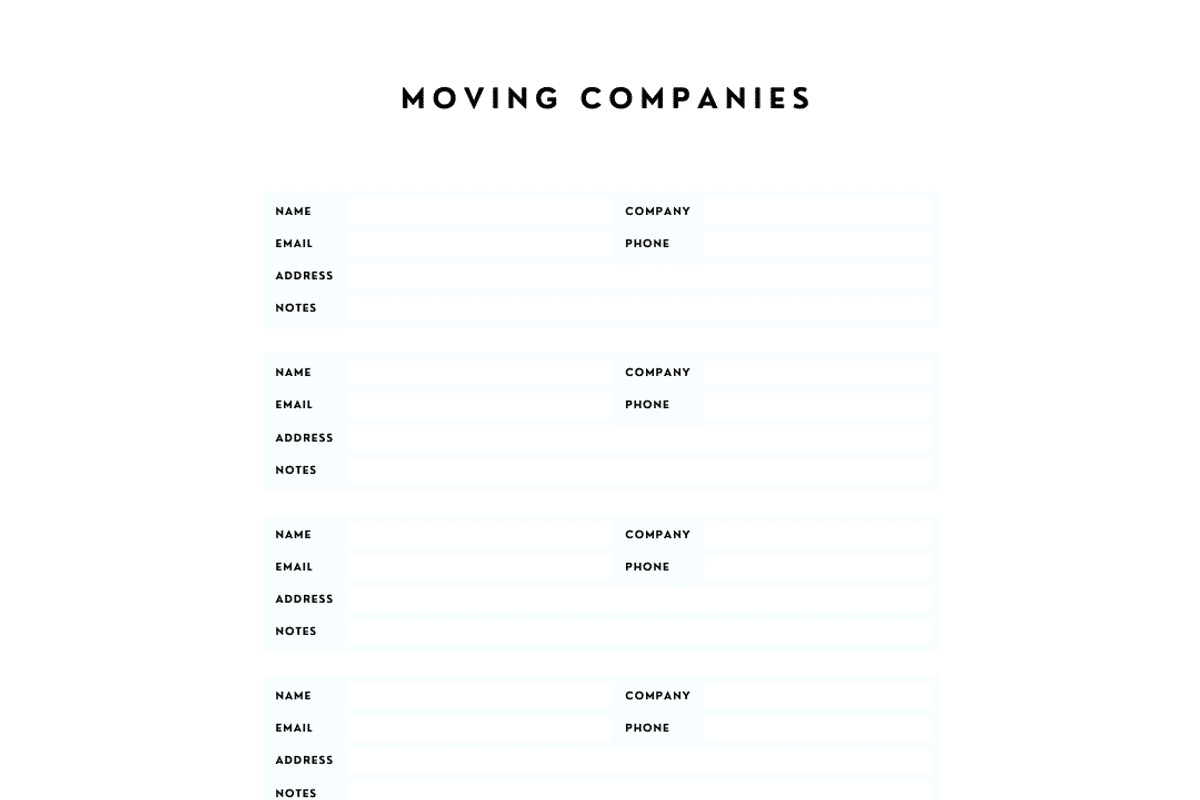 Relocation Planner, a Print Template by Brand Your Biz Co. (Photo 9 of 10)