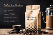 Coffee Bag Mockup, a Packaging Mockup by AG Mockups (Thumbnail 1 of 3)