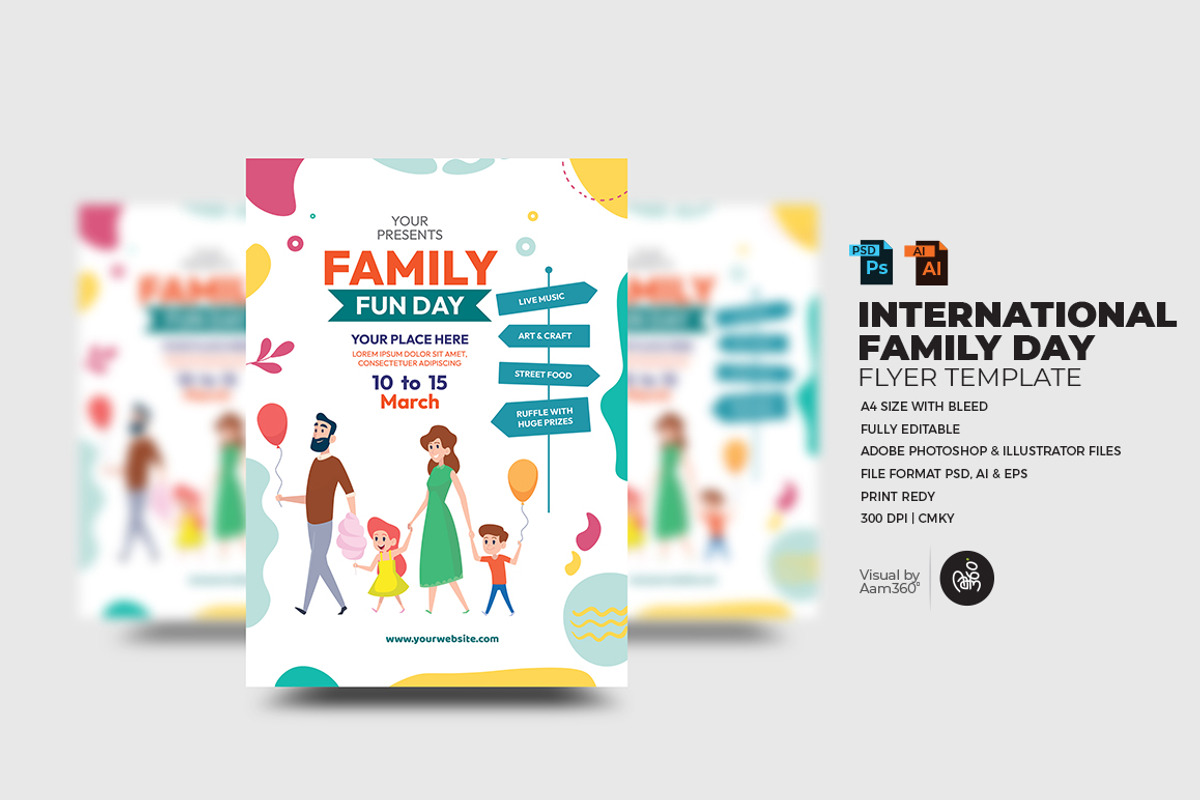 Family Day Flyer Template, a Flyer Template by Aam360