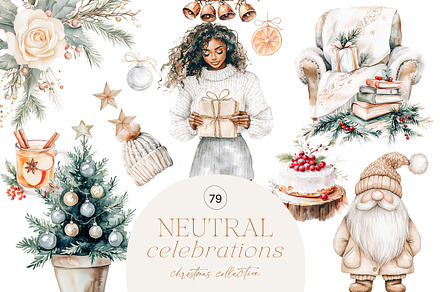 Watercolor Christmas Graphics