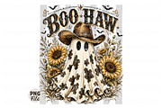 Boo Haw Ghost PNG,Western Halloween, a Seasonal Illustration by Libby Wishes (Thumbnail 1 of 3)