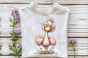 Whimsical Summer Flamingo Clipart, an Illustration by OK Design (Thumbnail 5 of 6)