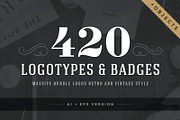 420 Vintage logotypes and badges, a Branding & Logo Template by Vasya Kobelev (Thumbnail 1 of 5)