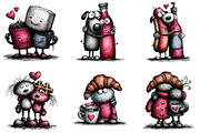 Whimsical Valentine Food Pairs Clipa, an Illustration by CraftArtStudio (Thumbnail 3 of 6)