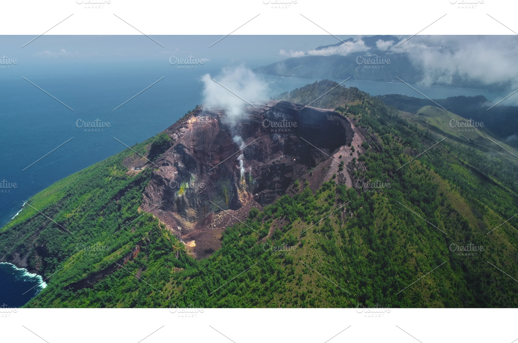 Mount Iya smoking crater seen from, a Nature Photo by Goinyk