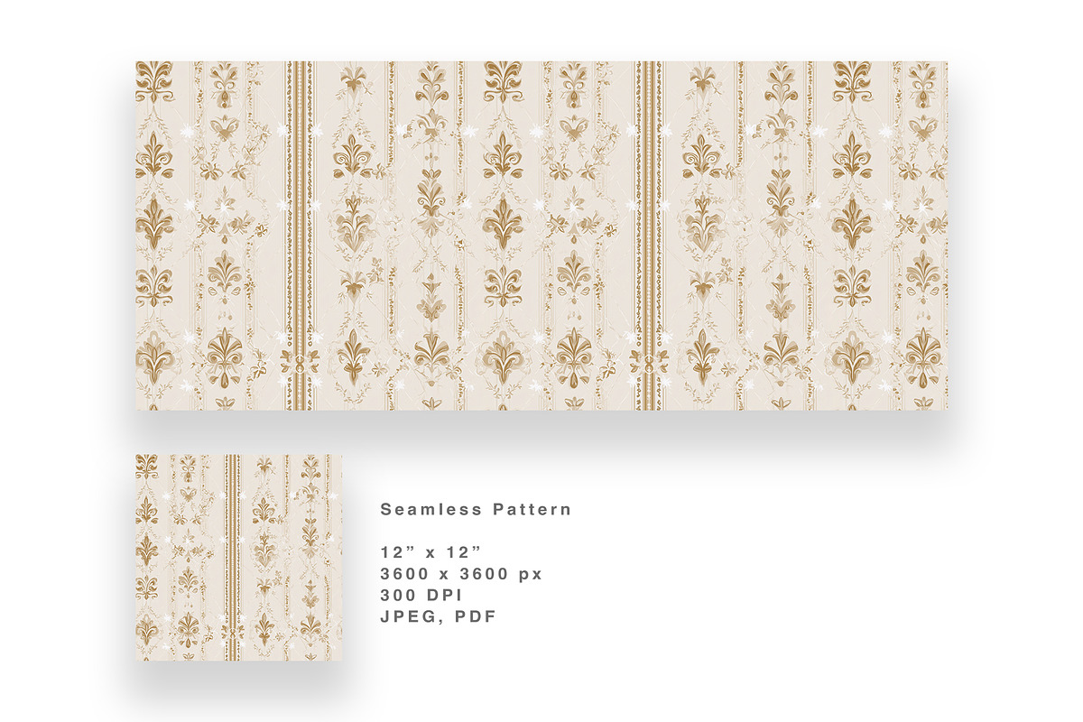 6 Seamless Pattern: Victorian, a Pattern Graphic by StudioCitra (Photo 10 of 10)