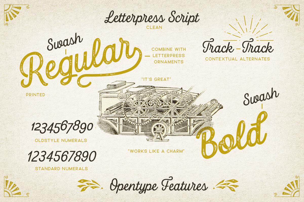 Letterpress Studio Fonts -20% SALE preview 4