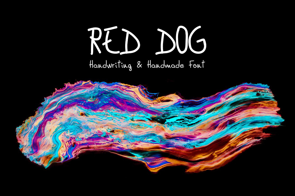 Red Dog Handwriting Font preview 2