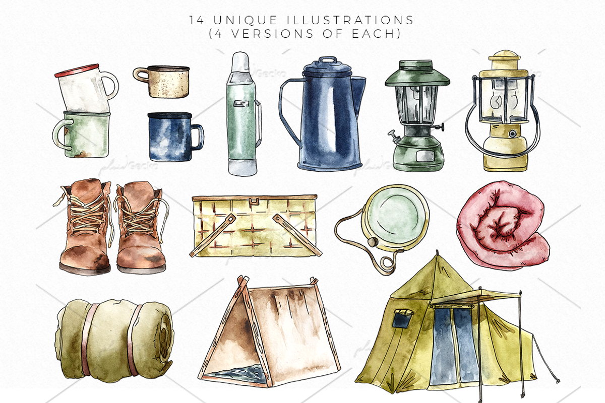 Outdoor Adventure Camping BUNDLE, an Illustration by plaidGecko (Photo 5 of 13)