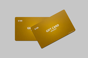 Gift Card Mockup, a Print Template by rahmatmoscae
