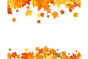 Autumn Leaves Border Set, a Decorative Illustration by Pavel Vectors (Thumbnail 4 of 8)