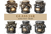 Glass Jar Clipart PNG, an Illustration by Memories By Lea (Thumbnail 3 of 8)