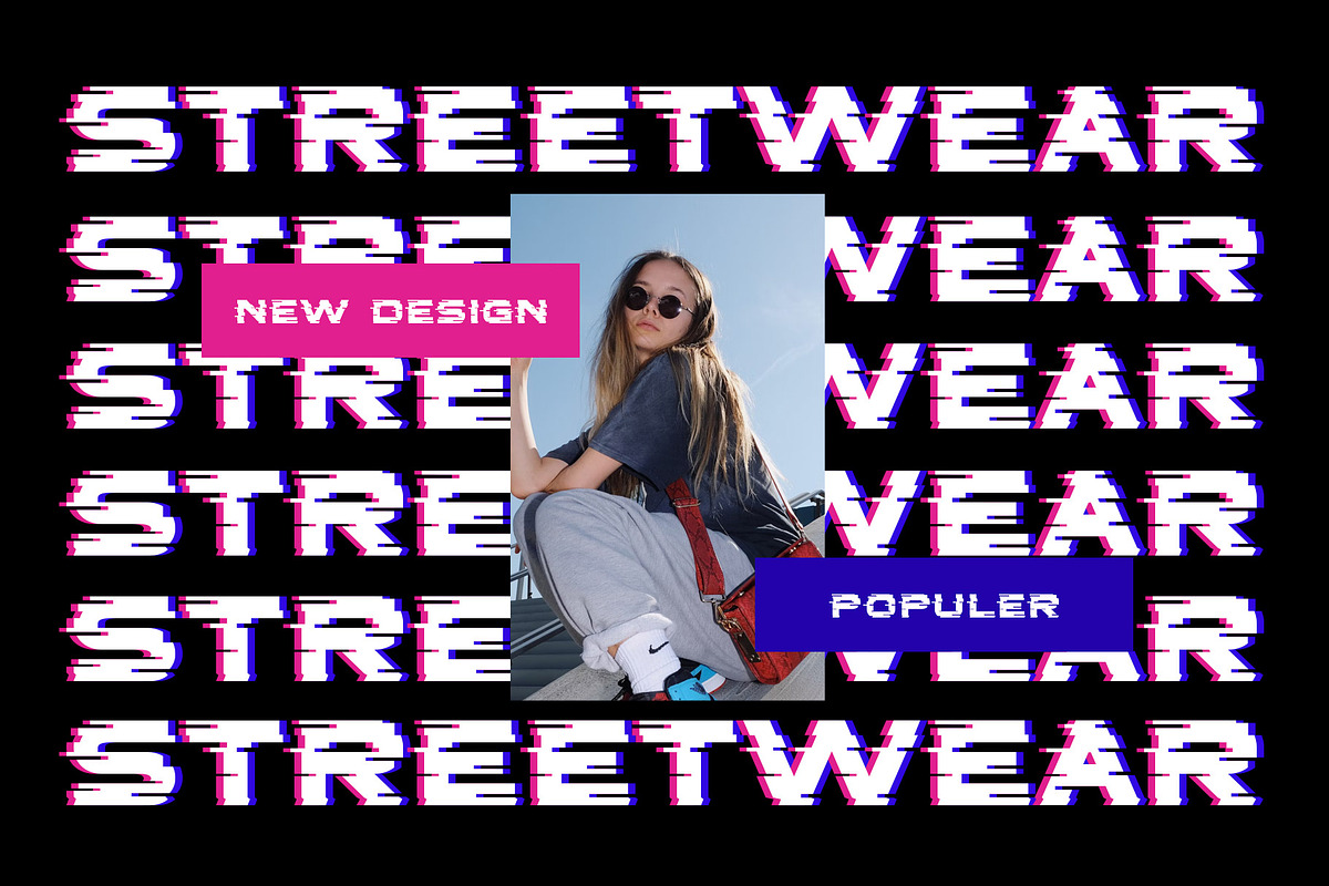 Vorcas Glitch Font, a Sans Serif Font by RantautypeStudio (Photo 9 of 15)
