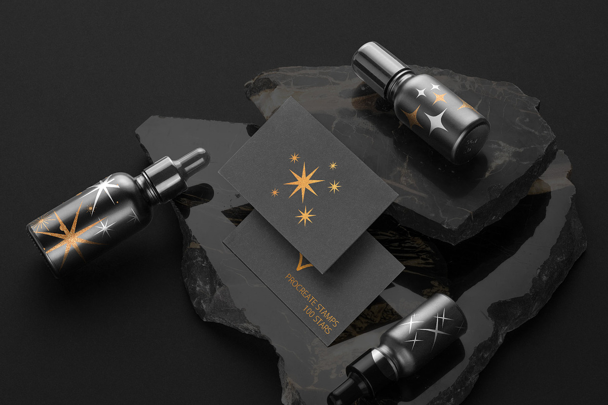 100 Procreate Stars Stamps, a Brush Add-On by RadekBroz (Photo 3 of 7)