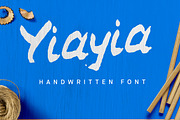 Yiayia Handwritten Font, a Script Font by Huebert World (Thumbnail 1 of 5)