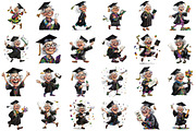 Whimsical Graduation Grandma Clipart, an Illustration by designcity5 (Thumbnail 2 of 5)